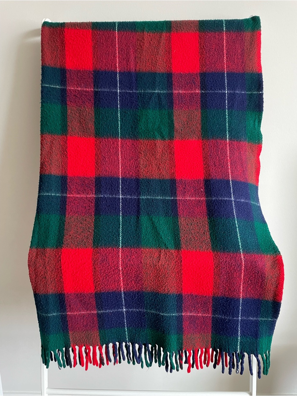 Vintage 80s Faribo Faribault Woolen Mill Co Christmas Throw Blanket Holiday 58”